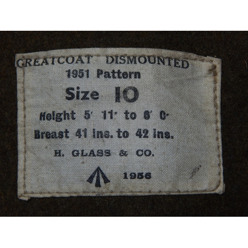 448 - Double Breasted Greatcoat with Buttons: Size 10 Dated 1956