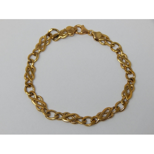 101 - 9ct Yellow Gold Celtic Link Bracelet by Charles Hart: Length 19cm: Weight 11.6g