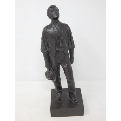 Figure of a Male Manual Worker by "Peter Hicks" Signed & Dated 1977: Height 26cm