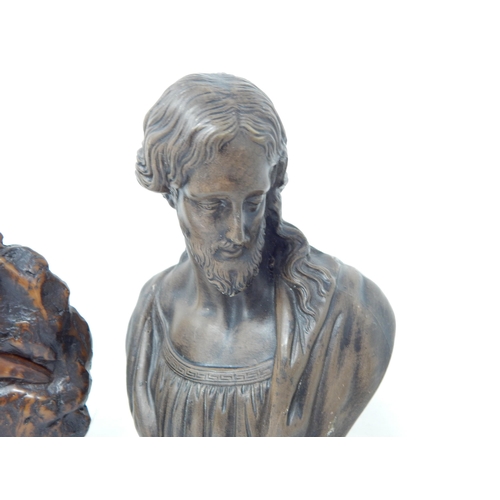 275 - Two Resin? Sculptures/Busts: Tallest 24cm