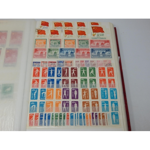 89 - 2 x Chinese Stamps Albums Crammed with a Huge Quantity of Stamps 1949 onwards: Mint & Used. Many Set... 