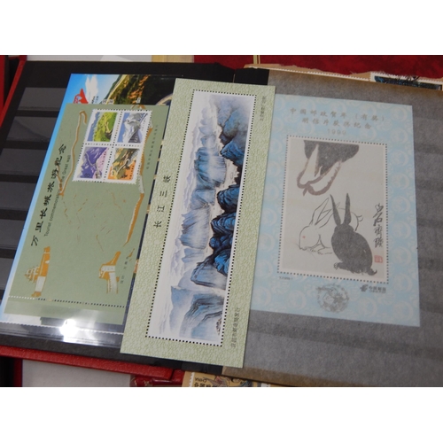 89 - 2 x Chinese Stamps Albums Crammed with a Huge Quantity of Stamps 1949 onwards: Mint & Used. Many Set... 