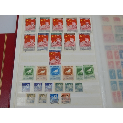 89 - 2 x Chinese Stamps Albums Crammed with a Huge Quantity of Stamps 1949 onwards: Mint & Used. Many Set... 