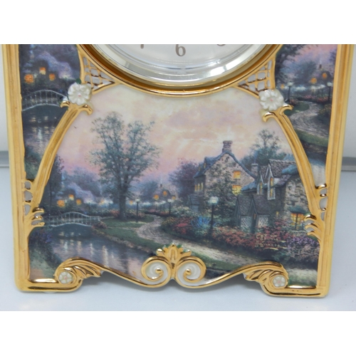 282 - Thomas Kinkade Ltd Edition Porcelain Mantel Clock 