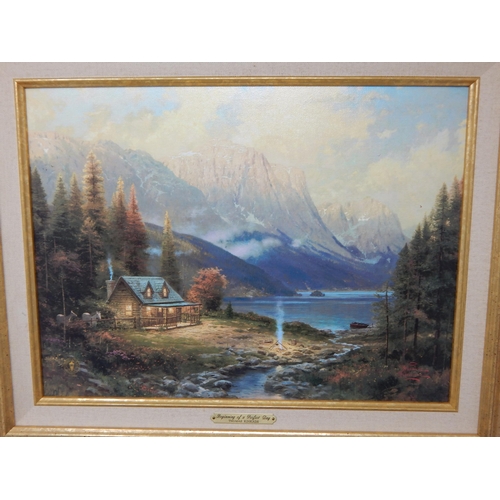 286 - Thomas Kinkade (American 1958-2012) Limited Edition Canvas Prints: Beginning of a Perfect Day, End o... 