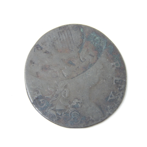 26 - Ireland 1776 Copper Halfpenny dramatic mis-strike