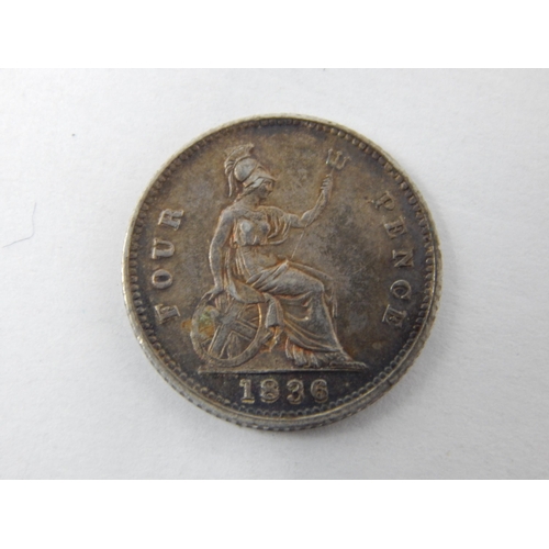 41 - William IV Silver Groat 1836, with brilliant underlying flashy surfaces, now toned, brilliant almost... 