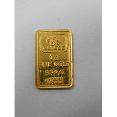 Credit Suisse 999.9 1g Fine Gold Bar