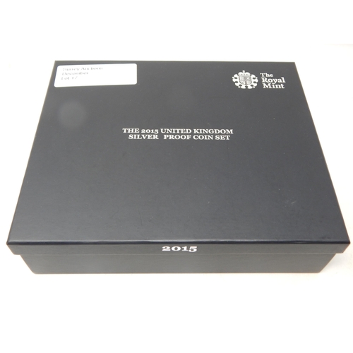 17 - 2015 United Kingdom Silver Proof Set in original Royal Mint case (original invoice in the sum of £56... 