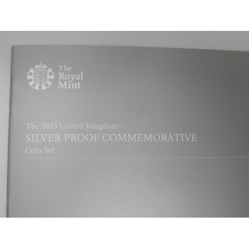 36 - UK 2015 Silver Proof Commemorative coin set in original Royal Mint case of issue with COA, scarce, b... 