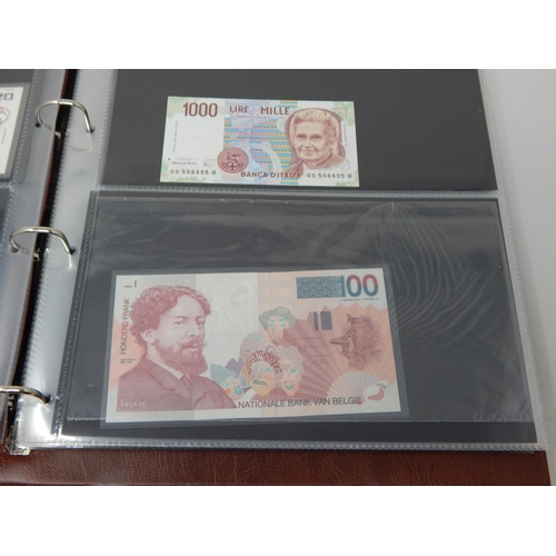 12 - Album of World Banknotes in choice Uncirculated condition