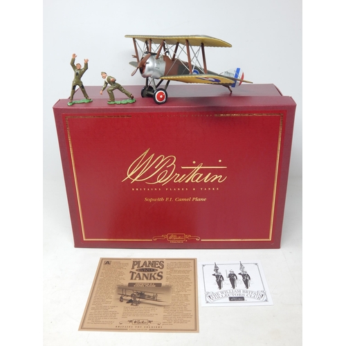 354 - BRITAINS: Die Cast Model of a Sopwith F.l Camel Plane with Figures: (Boxed) Unused