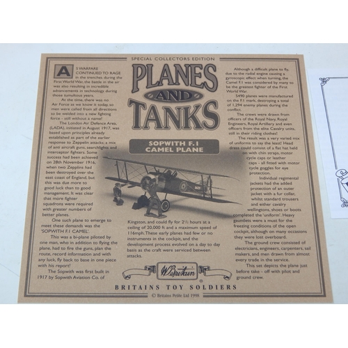 354 - BRITAINS: Die Cast Model of a Sopwith F.l Camel Plane with Figures: (Boxed) Unused