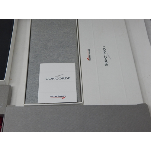 402 - A Large Quantity of Concorde Memorabilia including Calf Leather Wallets, pens etc (All Boxed)