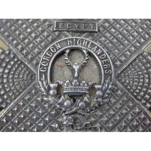 406 - C19th Gordon Highlander Officers Cross Belt Plate.