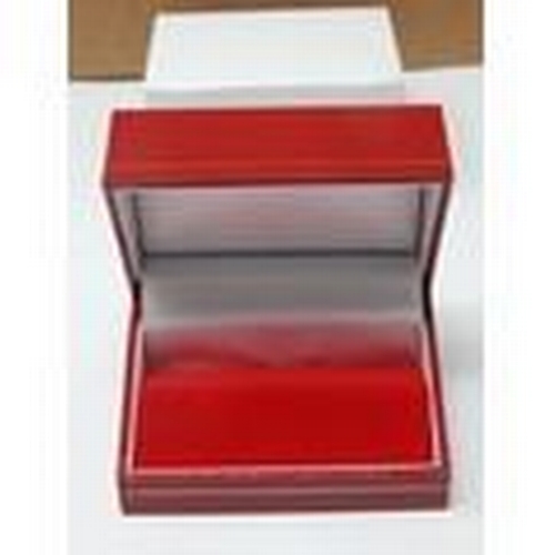 508 - 84 x Red leatherette cufflink boxes with gold foil detail satin lid lined with cufflink inserts 
wid... 