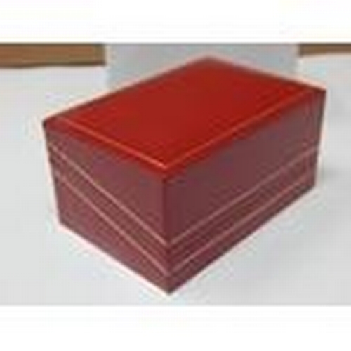 508 - 84 x Red leatherette cufflink boxes with gold foil detail satin lid lined with cufflink inserts 
wid... 