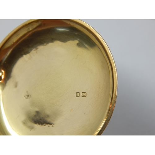 99 - 18ct Gold Full Hunter Top Wind Pocket Watch 