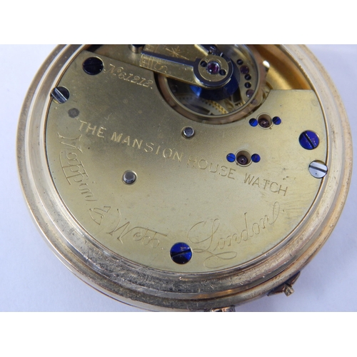 99 - 18ct Gold Full Hunter Top Wind Pocket Watch 