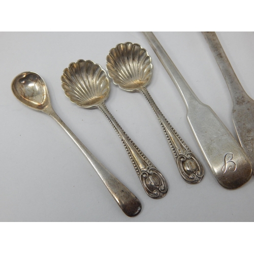 76 - A Quantity of Georgian & Later Hallmarked Silver Spoons including a Provincial Scottish Example Hall... 