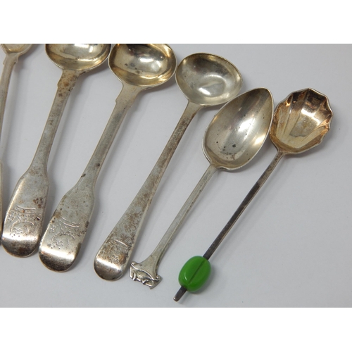 76 - A Quantity of Georgian & Later Hallmarked Silver Spoons including a Provincial Scottish Example Hall... 