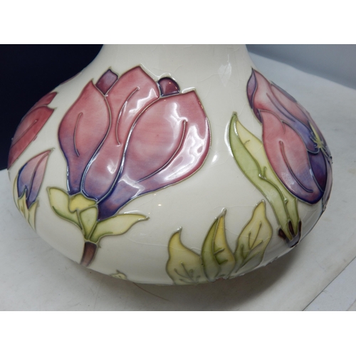 498 - Large Moorcroft Vase by Sally Tuffin (Boxed) Measures 23cm diameter x 20cm high