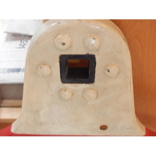 499 - Railway: Cast Iron Railway Signal Complete with Coloured Lenses: Measures 67cm wide x 50cm high