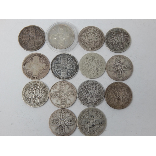 8 - Group of early Silver Florins:  Victoria Gothic 1872, 1876, 1883(2); Victoria Veil Head 1893, 1895(2... 