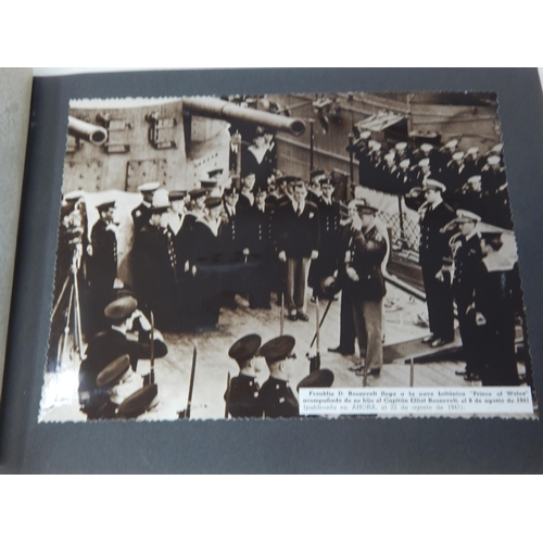 15 - An important album of Black and White photographs of Winston Churchill with Franklin Roosevelt dated... 