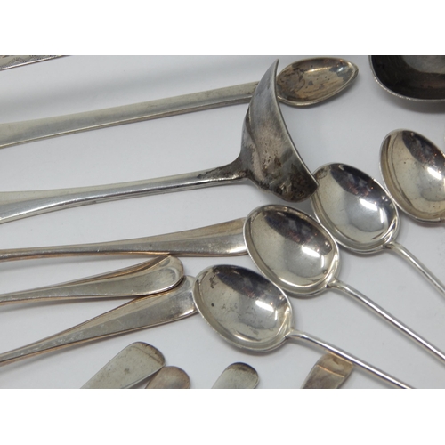 159 - A Quantity of Georgian & Later Condiment Spoons, Tongs etc: Various Dates & Makers: Weight 200g