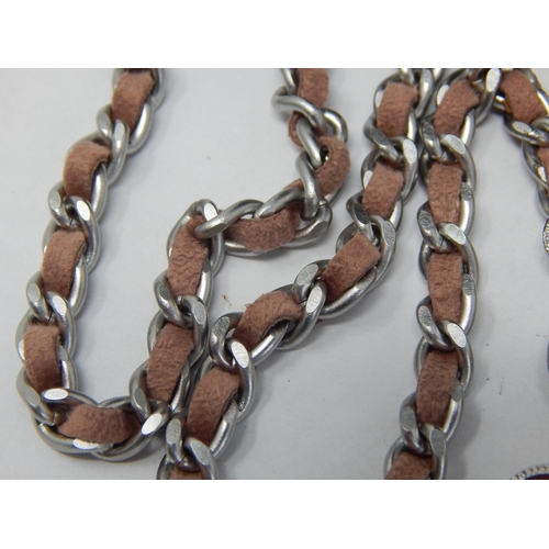 181 - CHANEL: 2002 Interwoven Chain Link Belt in Original Box: Length 89cm