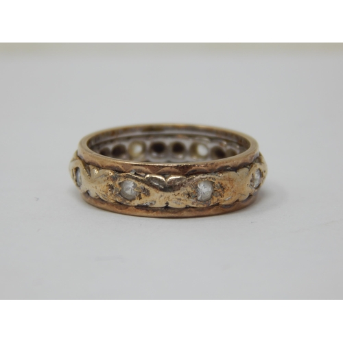 187 - 9ct Gold Eternity Ring: Size L: Gross weight 3.49g