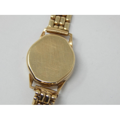 188 - 9ct Yellow Gold Ladies Rotary Wristwatch on 9ct Gold Strap: A/F: Gross weight 21.8g