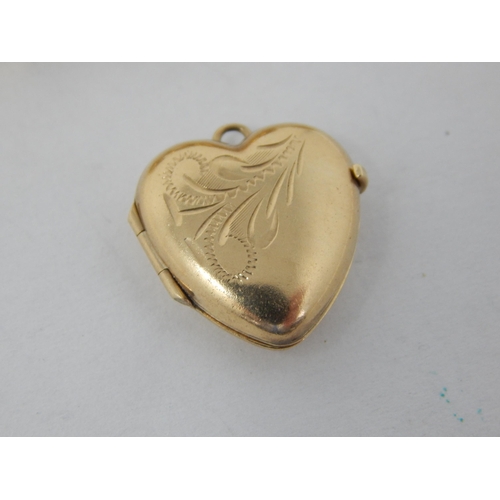 190 - A Pair of Gold Earrings marked 75% together with a 9ct Gold Double Sided Locket: Gross weight 3.29g