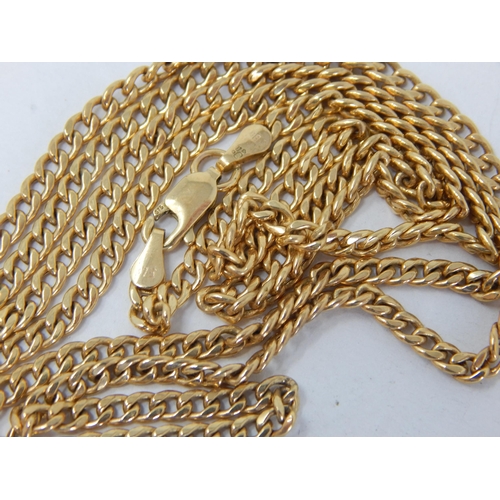 203 - Long 9ct Yellow Gold Neck Chain Measuring 75cm: Weight 6.06g