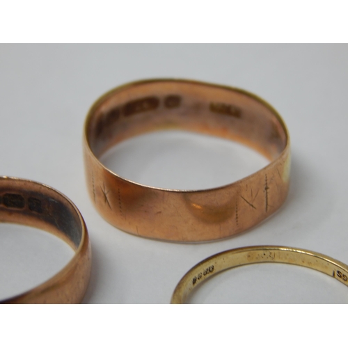 215 - 3 x 9ct Gold Rings: Weight 5.92g