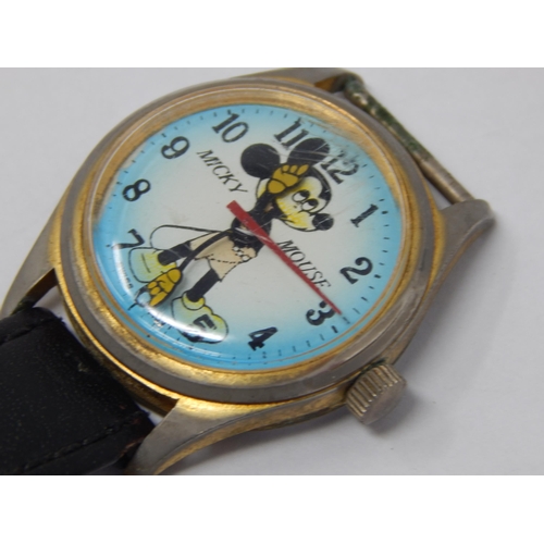 217 - Vintage Micky Mouse Wristwatch: Working when catalogued