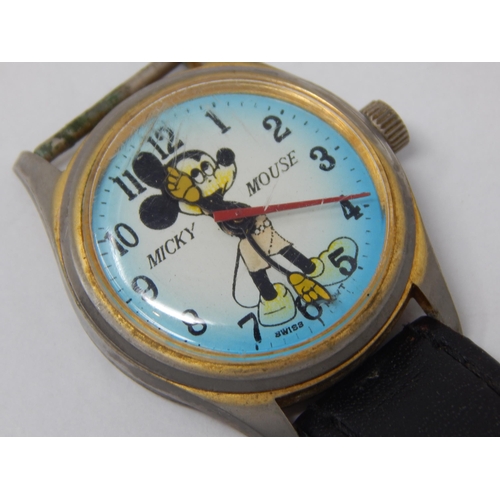 217 - Vintage Micky Mouse Wristwatch: Working when catalogued