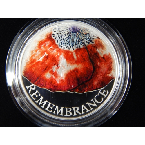 106 - Royal Mint Silver Proof Remembrance Day £5 Coins in Cases of Issue with COA's & Outer Boxes: 2015, 2... 