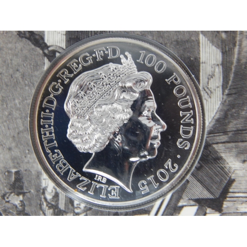 112 - Royal Mint 2015 UK £100 Fine Silver Coin 