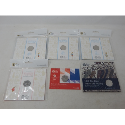 127 - Royal Mint 5op Brilliant Uncirculated Coins in Sealed Packs of Issue: 2016 Team GB Believe in Extrao... 