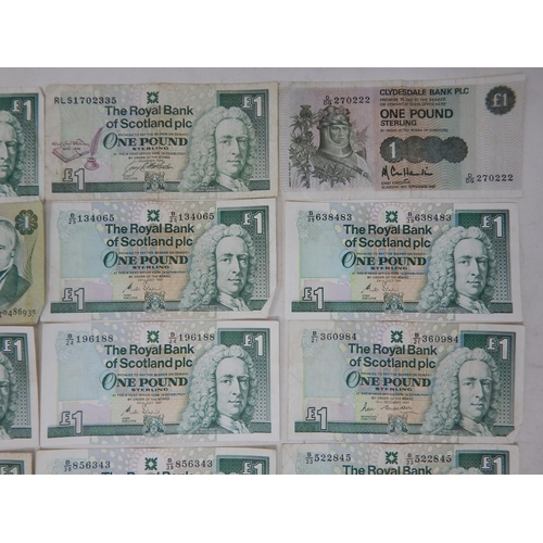 130 - 12 x Scottish £1 Notes