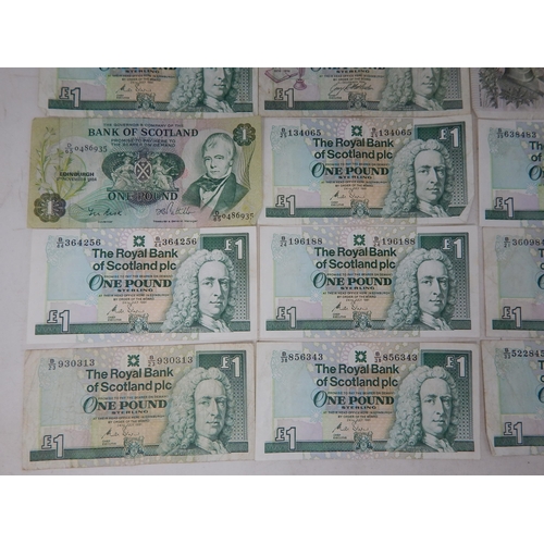 130 - 12 x Scottish £1 Notes