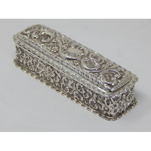 236 - Edwardian Silver Trinket Box Hallmarked Birmingham 1903 by Deakin & Francis: Weight 44g