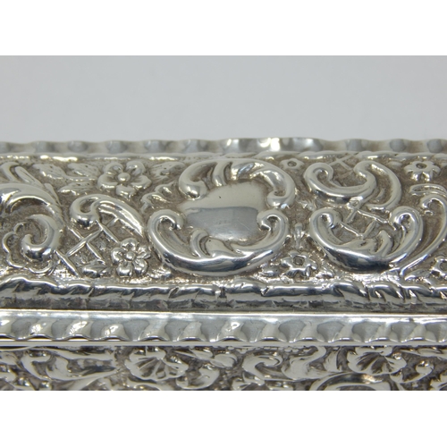 236 - Edwardian Silver Trinket Box Hallmarked Birmingham 1903 by Deakin & Francis: Weight 44g