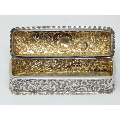 236 - Edwardian Silver Trinket Box Hallmarked Birmingham 1903 by Deakin & Francis: Weight 44g