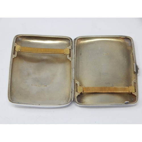 237 - Edwardian Silver Cigarette Case hallmarked Birmingham 1906 by W G Keight: Weight 70g