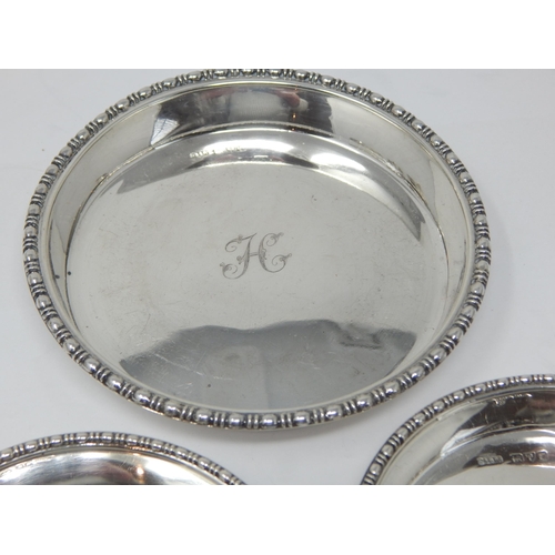 240 - Three George V Silver Pin Dishes Hallmarked Chester 1919 by Stokes & Ireland: Weight 110g