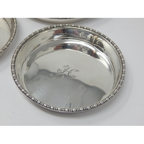 240 - Three George V Silver Pin Dishes Hallmarked Chester 1919 by Stokes & Ireland: Weight 110g