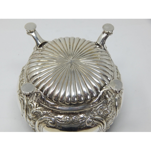 243 - Edwardian Silver Ornate Footed Bowl Hallmarked London 1903 by Fenton Russell & Co: Weight 276g